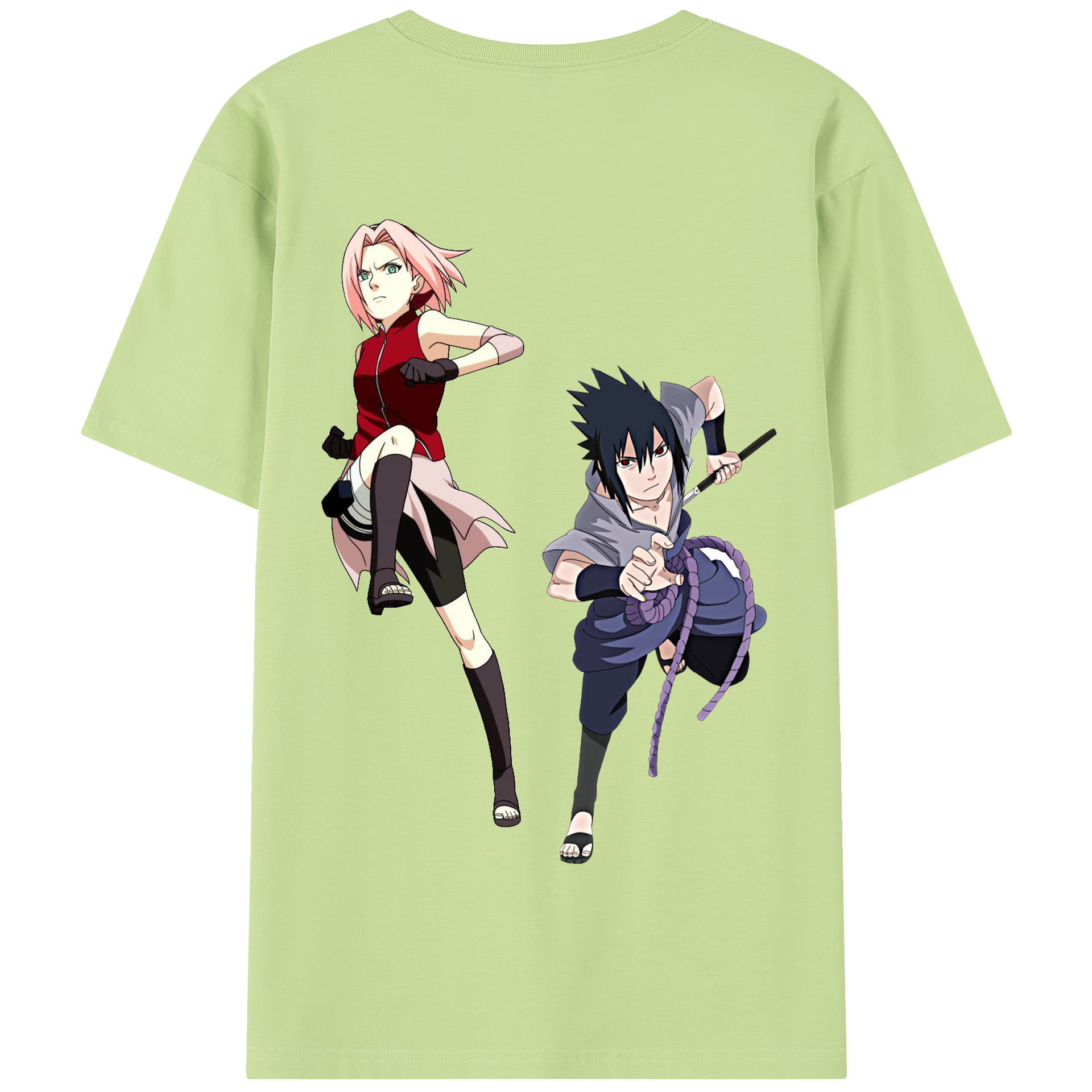 （画像用） NARUTO -ナルト- 春野サクラ Haruno Sakura 綿100％半袖Tシャツ（背面プリント）